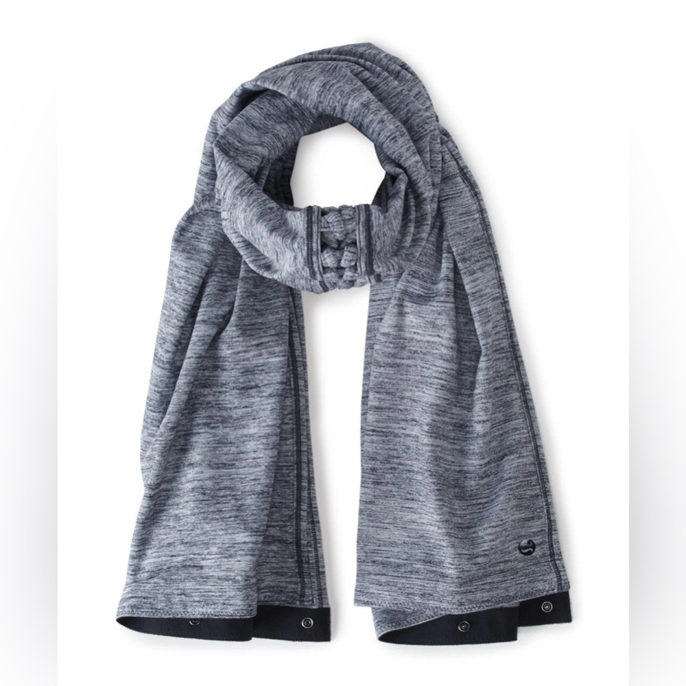 NEW Lululemon Vinyasa Scarf Braid Snap Space Dye Grey Deep Coal Infinity